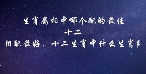 生肖属相中哪个配的最佳 十二生肖和什么属相配最好，十二生肖中什么生肖结婚最般配呢？