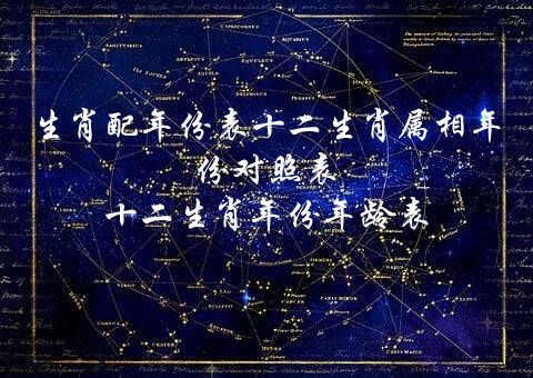 生肖配年份表十二生肖属相年份对照表,十二生肖年份年龄表