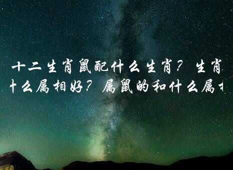 十二生肖鼠配什么生肖？生肖属鼠配什么属相好？属鼠的和什么属相最合适