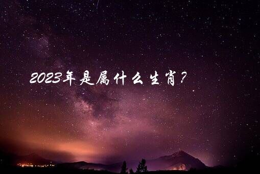 2023年是属什么生肖？