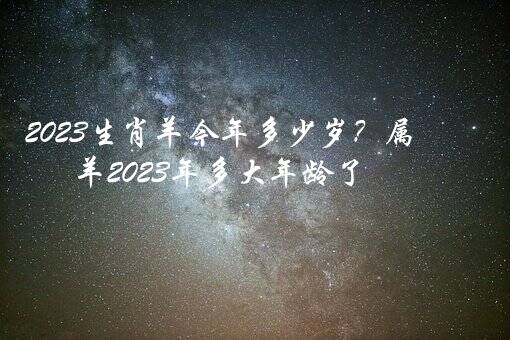 2023生肖羊今年多少岁？属羊2023年多大年龄了