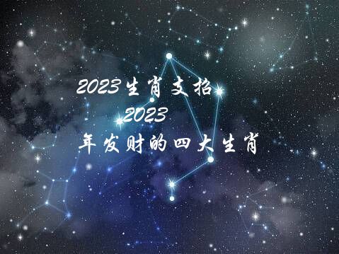 2023生肖支招（2023年发财的四大生肖）