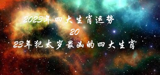 2023年四大生肖运势（2023年犯太岁最凶的四大生肖）