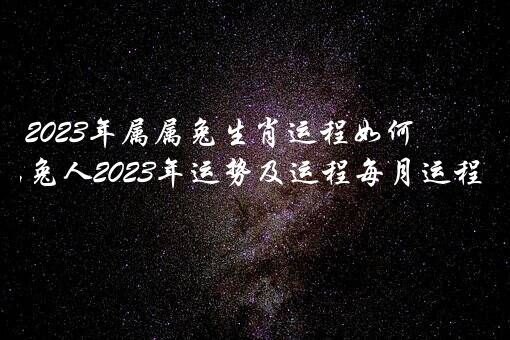 2023年属属兔生肖运程如何？属兔人2023年运势及运程每月运程