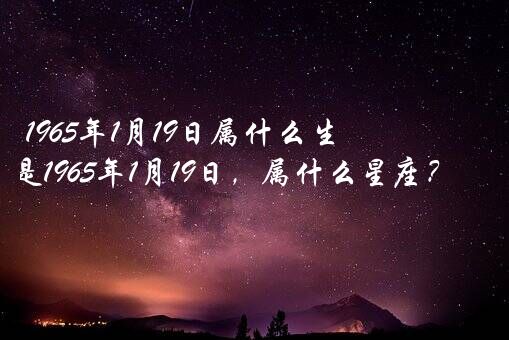 1965年1月19日属什么生肖？我是1965年1月19日，属什么星座？