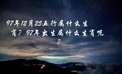 97年12月25五行属什么生肖？97年出生属什么生肖呢?？