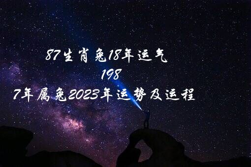 87生肖兔18年运气（1987年属兔2018年运势及运程）