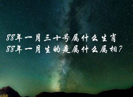 88年一月三十号属什么生肖？88年一月生的是属什么属相？