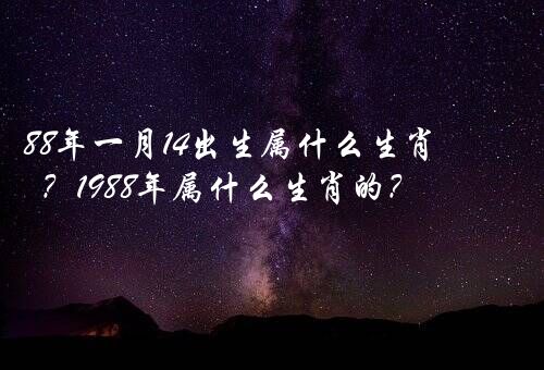 88年一月14出生属什么生肖？1988年属什么生肖的？