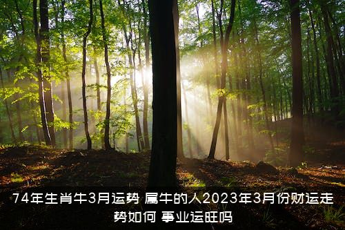 74年生肖牛3月运势，属牛的人2021年3月份财运走势如何？事业运旺吗？