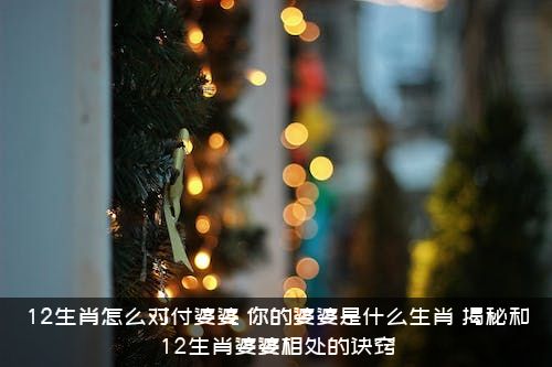 12生肖怎么对付婆婆？你的婆婆是什么生肖？揭秘和12生肖婆婆相处的诀窍？