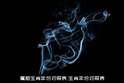 属相生肖年份对照表（生肖年份对照表）